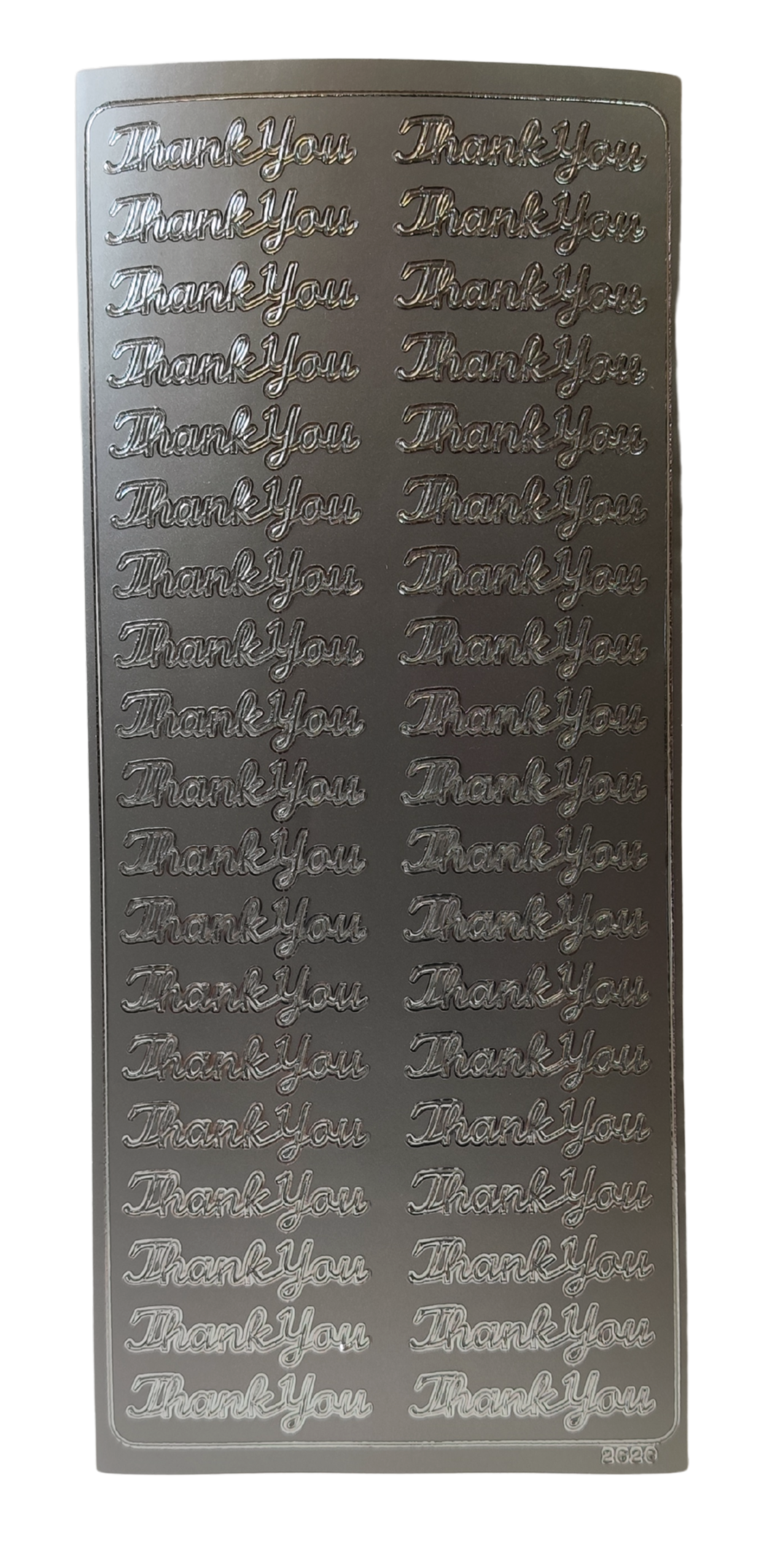 #PC2626S - Thank You Text Silver