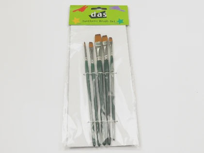 Das Brush Set Flat Synthetic 5Pce