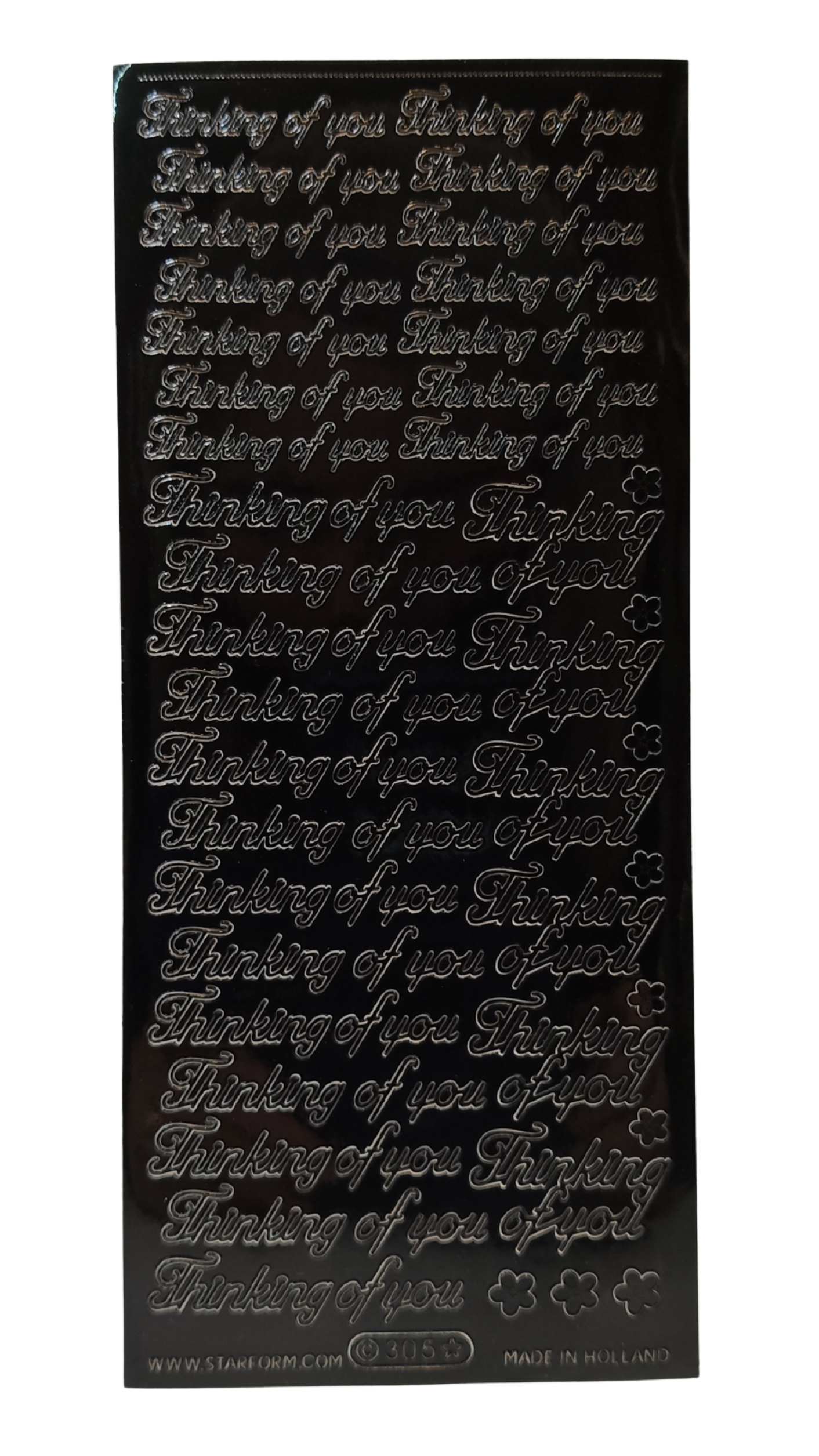 #PC305BK -Thinking Of You Text Black