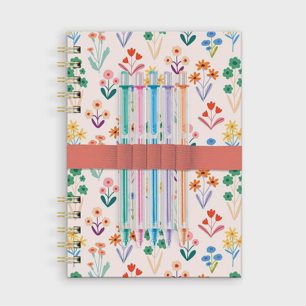 Harper Spiral Notebook and Pen Set Meadow Style