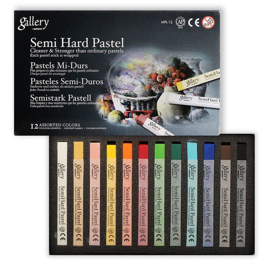 Gallery Semi Hard Pastel 12 Pce