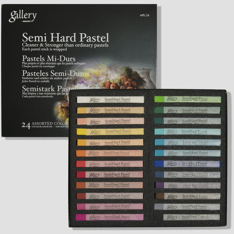 Gallery Semi Hard Pastel 24 Pce