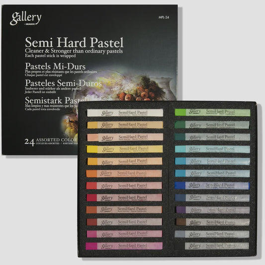 Gallery Semi Hard Pastel 24 Pce