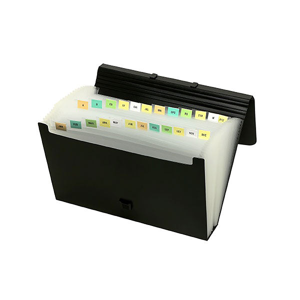 Expanding File Marbig 26 Pocket Fc Blac