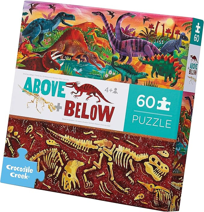 Above + Below 60pc Puzzle: Dinosuars