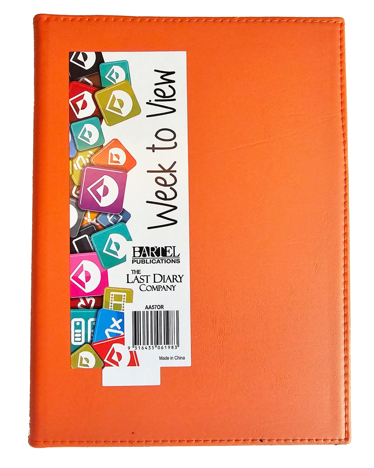 2026 Diary Ainsley A5 Week to View Wiro Orange