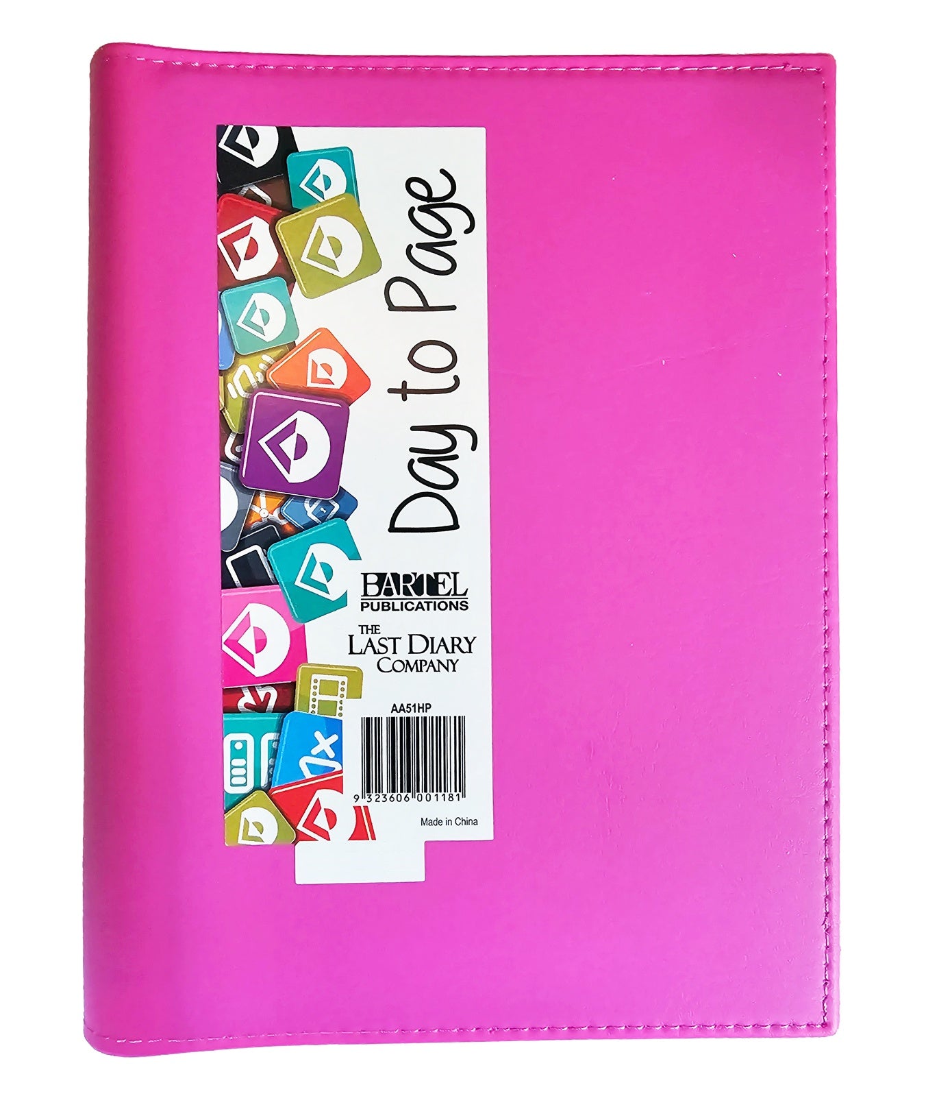 2026 Diary Ainsley A5 Day to Page Wiro Hot Pink