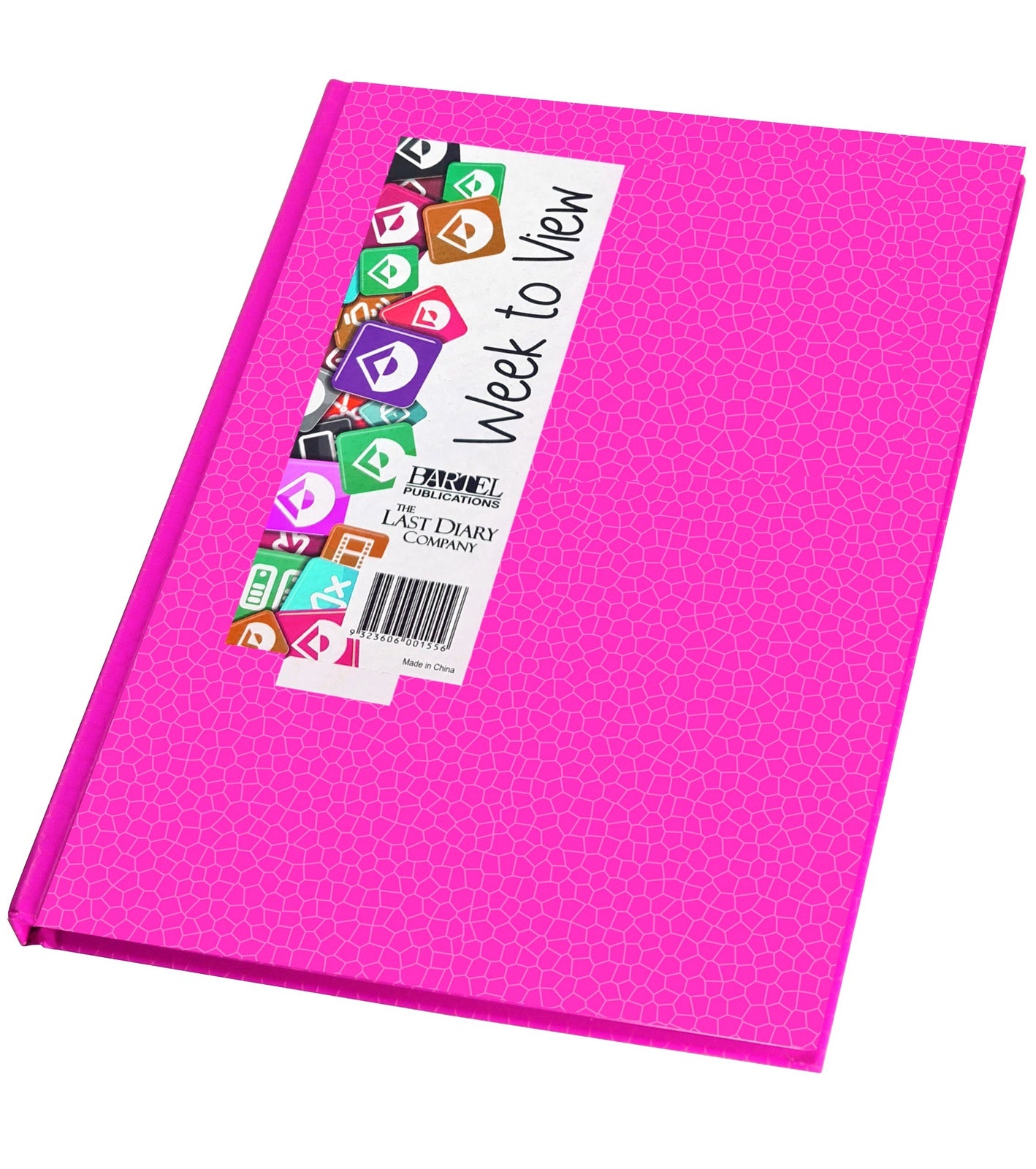 2026 Diary Everyday A5 Week to View Casebound Hot Pink