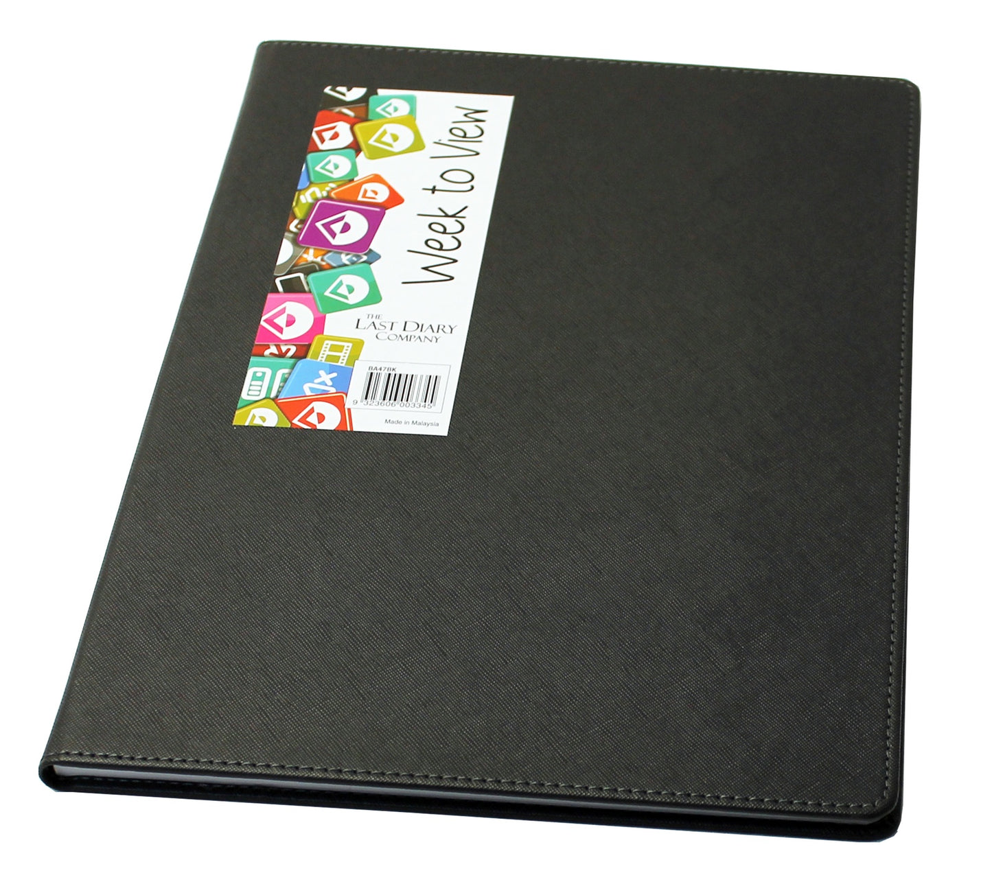 2026 Diary Becall A4 Week to View Casebound Black