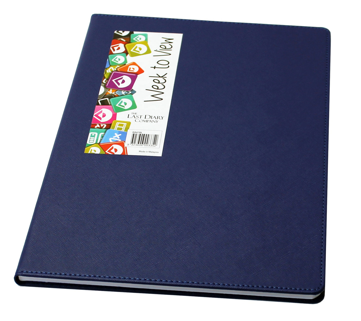 2026 Diary Becall A4 Week to View Casebound Blue