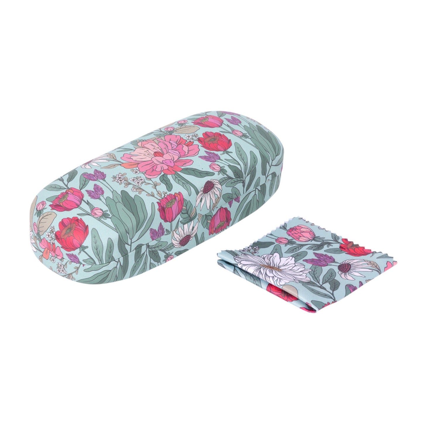 Floral Glasses Case With Lens Cloth