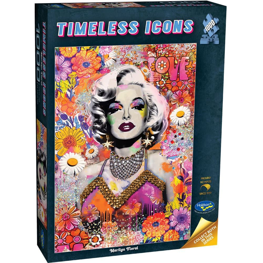 Timeless Icons 1000pc Puzzle - Marilyn Floral