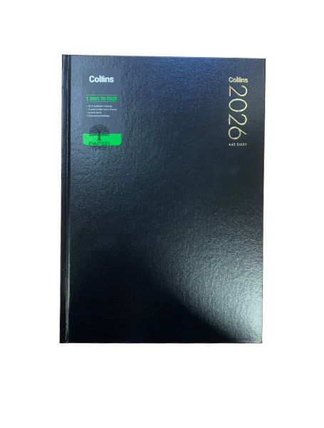 2026 Collins Diary A42 Black 2 Days Per Page