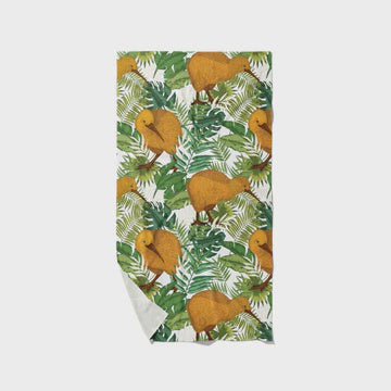 Tea Towel Kiwi Tropics- White