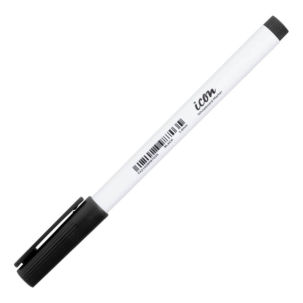 Icon Whiteboard Marker Slim Black
