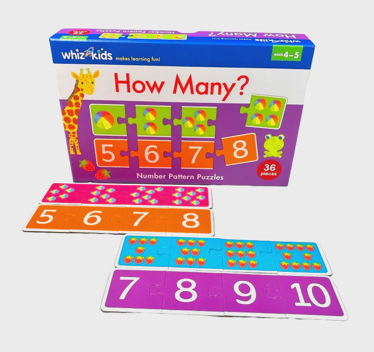 Whiz Kids Number Pattern Puzzle: How Many? (Ages 4-5)