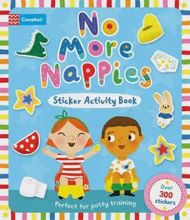 No More Nappies Sticker Activity Book Campbell Books Illustrated by Marion Cocklico & Marie Kyprianou