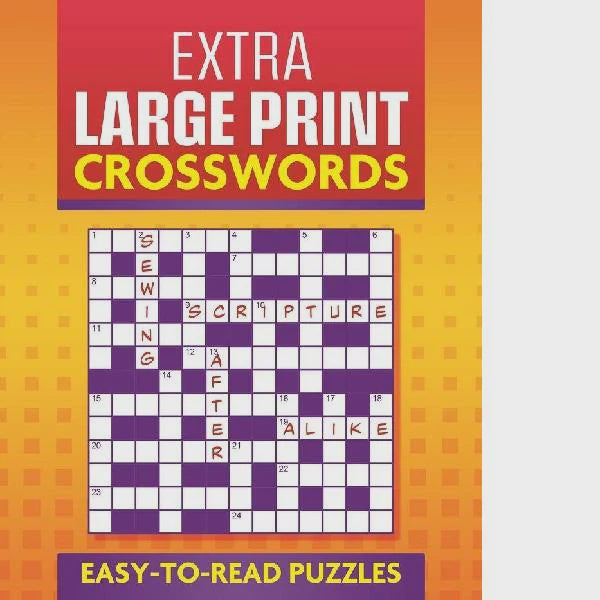 Extra Large Print Crossword Easy To Read