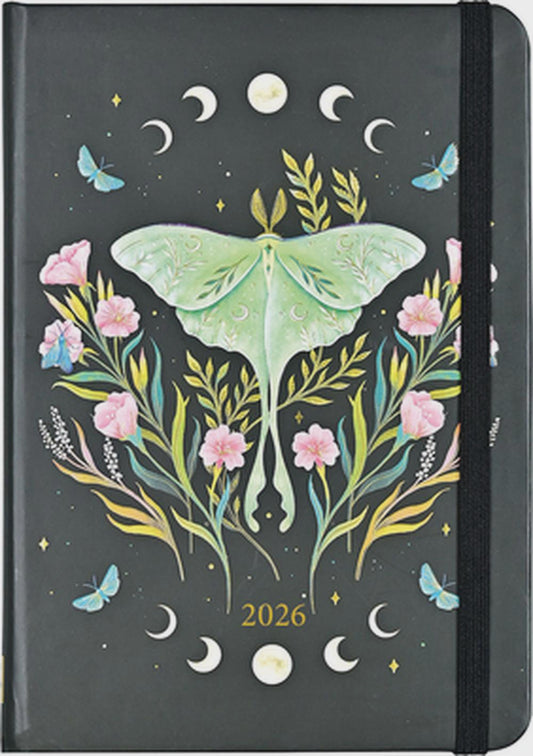 2026 Luna Moth Weekly Planner (16 Months, Sept 2025 to Dec 2026)