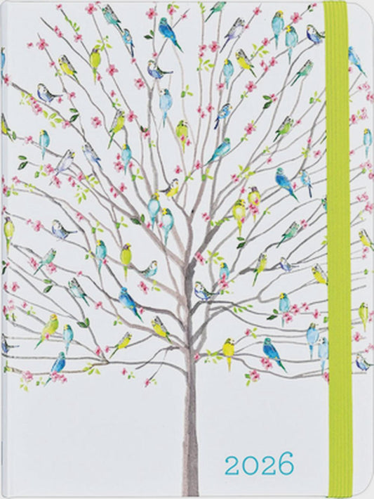 2026 Tree of Budgies Weekly Planner (16 Months, Sept 2025 to Dec 2026)