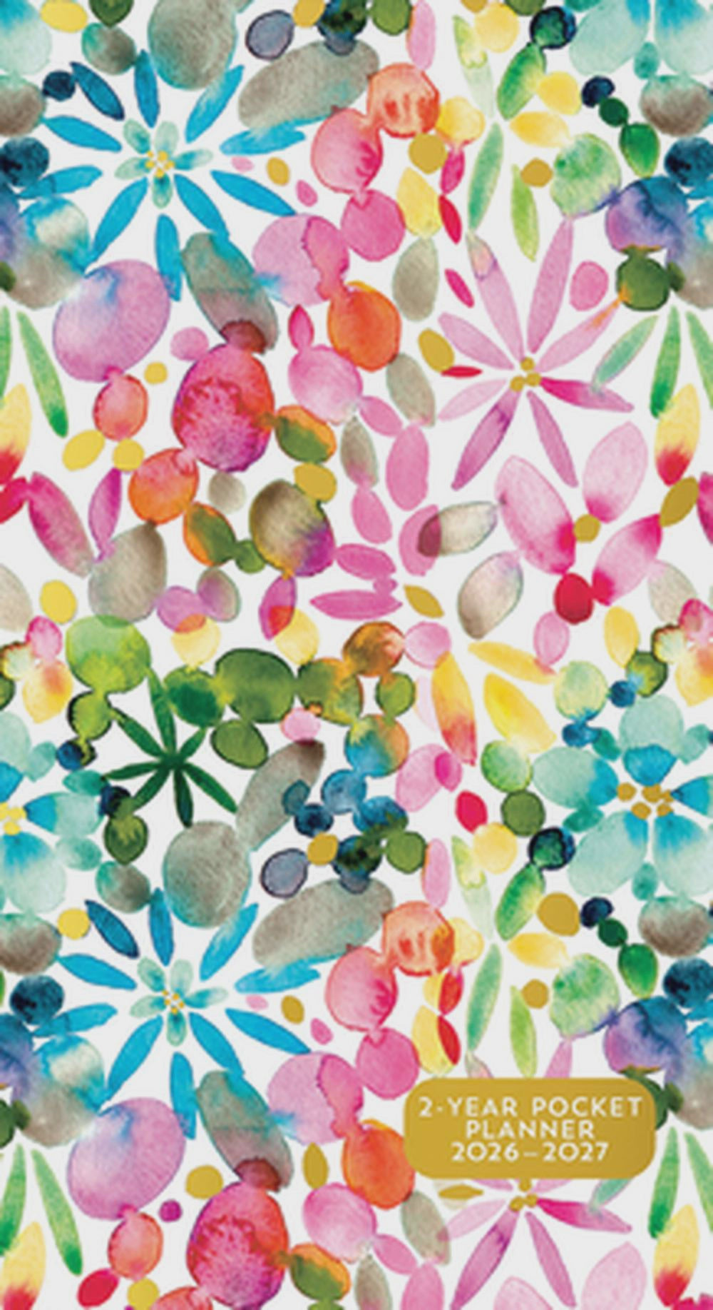 2026-27 Watercolor Garden 2-Year Pocket Planner (24-Month Calendar)