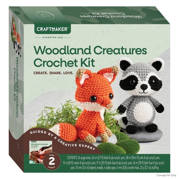 Craftmaker: Woodland Creatures Crochet Kit
