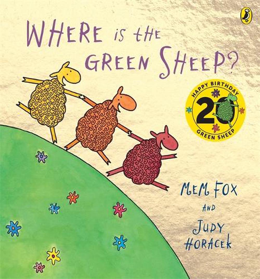 Where is the green sheep?