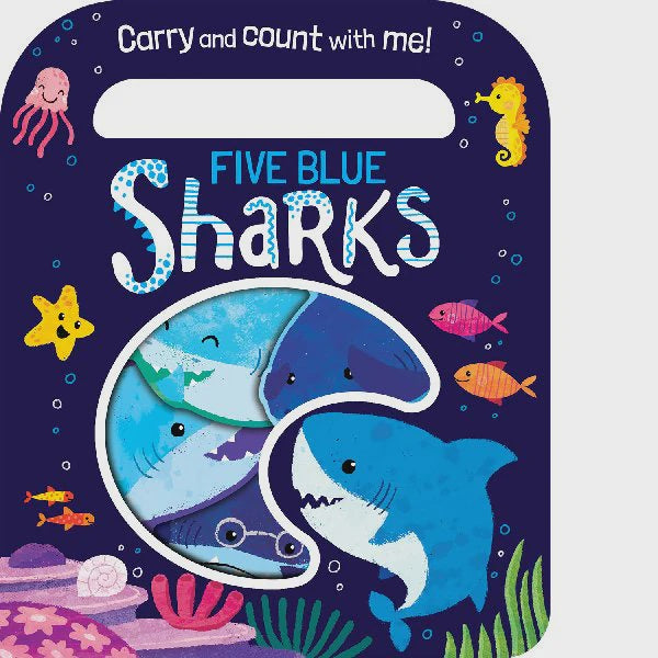 Five Blue Sharks Count and Carry Board Book