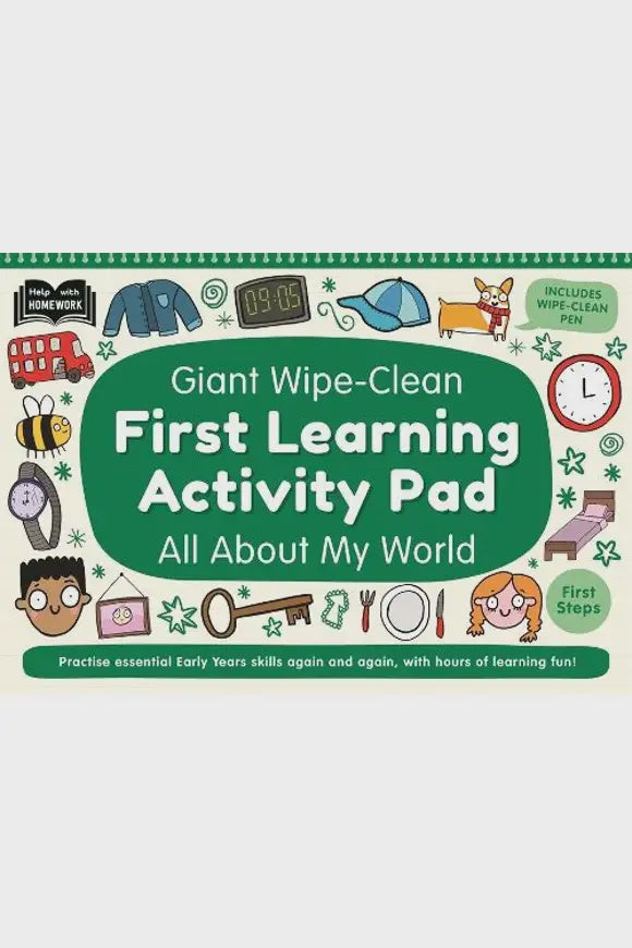 Giant Wipe-Clean First Learning Activity Pad All About My World