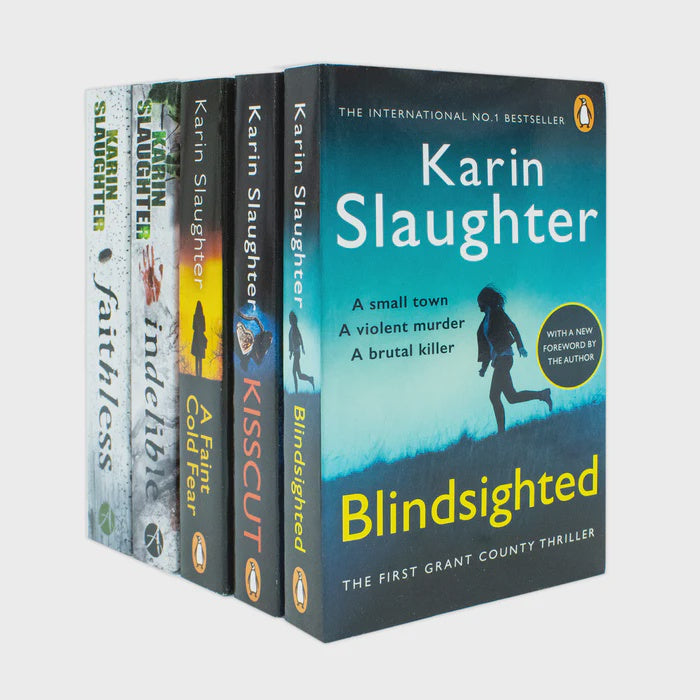 Karin Slaughter Collection 5 Books Set (Kisscut, Indelible, Faithless, Blindsighted, A Faint Cold Fear)