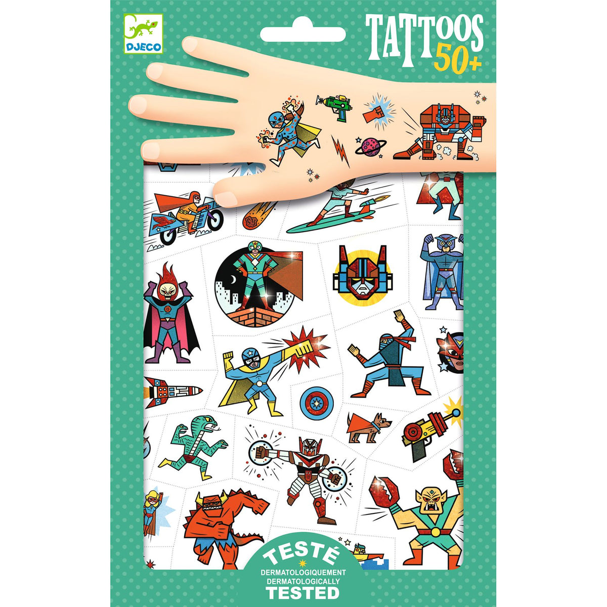 Temporary Tattoos - Heroes vs villains