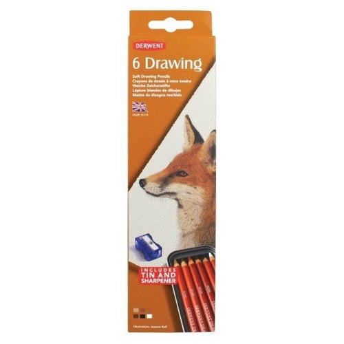 Derwent Drawing Pencil Tin 6 Pce