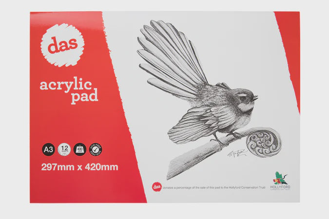 Das Acrylic Pad A3 400gsm 12 sheets