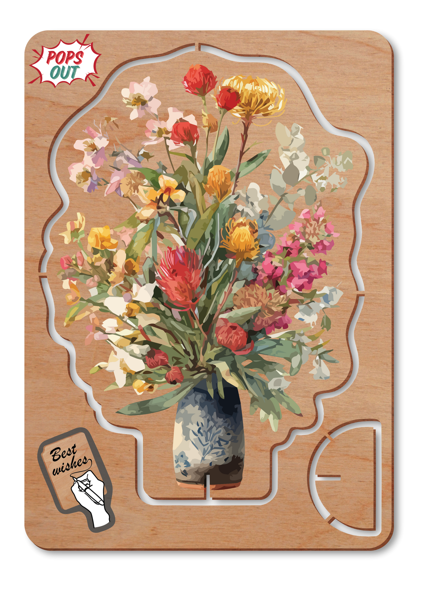 Wooden Greeting Card - Australian Natives