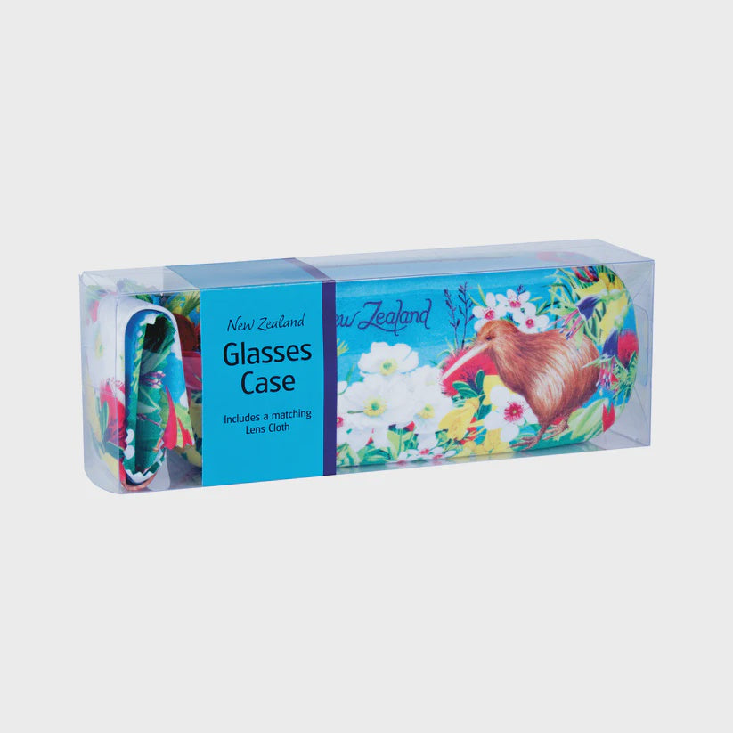 Glasses Case Kiwi Flower Blue