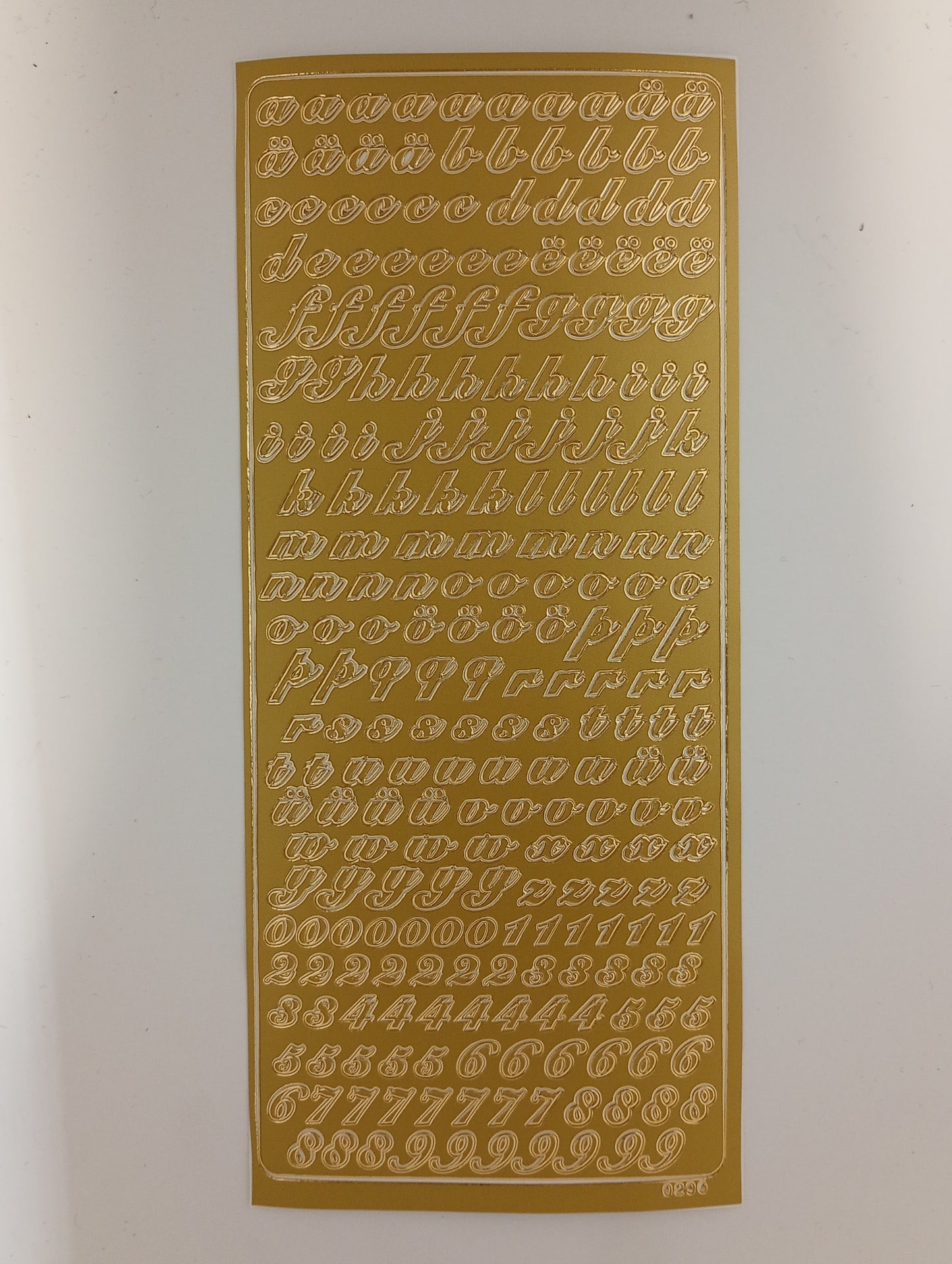 Abc Lower Script Sm Stickers Gold #PC0290G