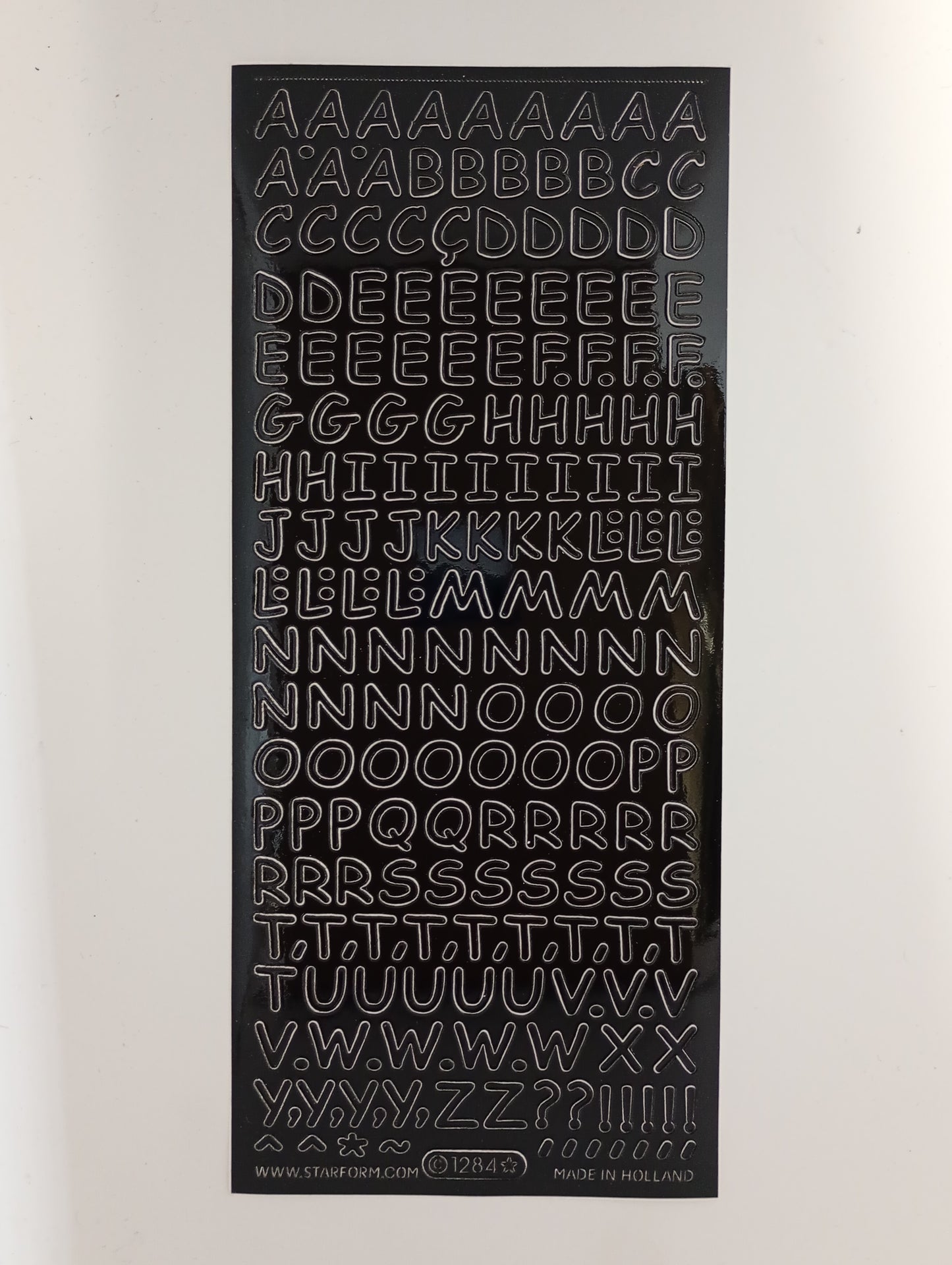 Abc Upper Stickers Black #PC1284BK