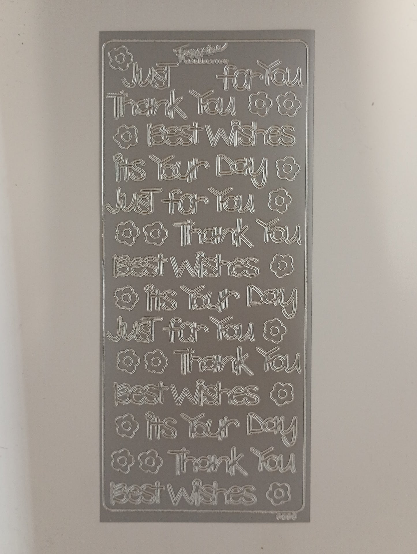 Its Your Day Asst Text Stickers Silver #PC3536S