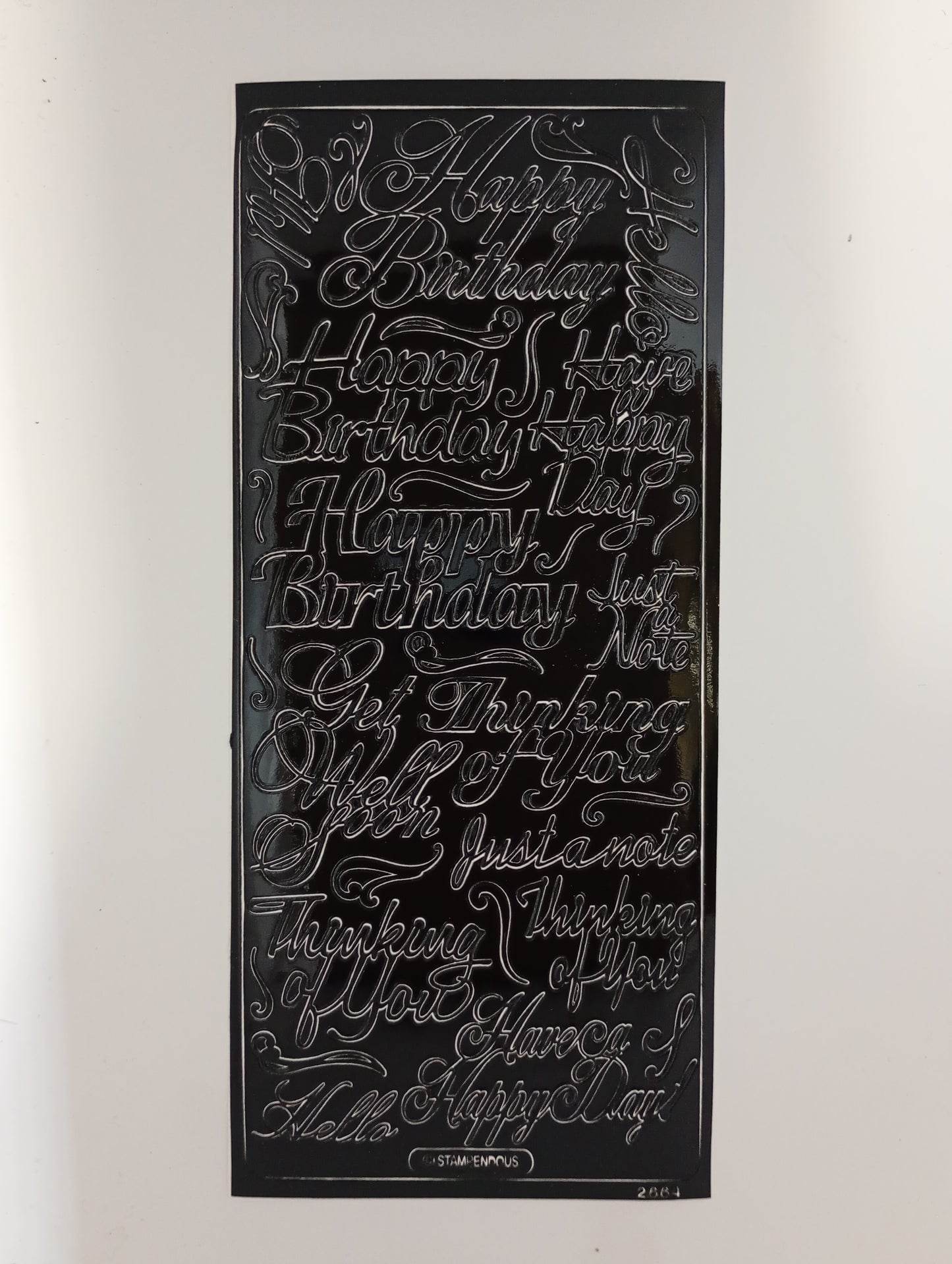 Birthday Messages Stickers Black #PC2664BK