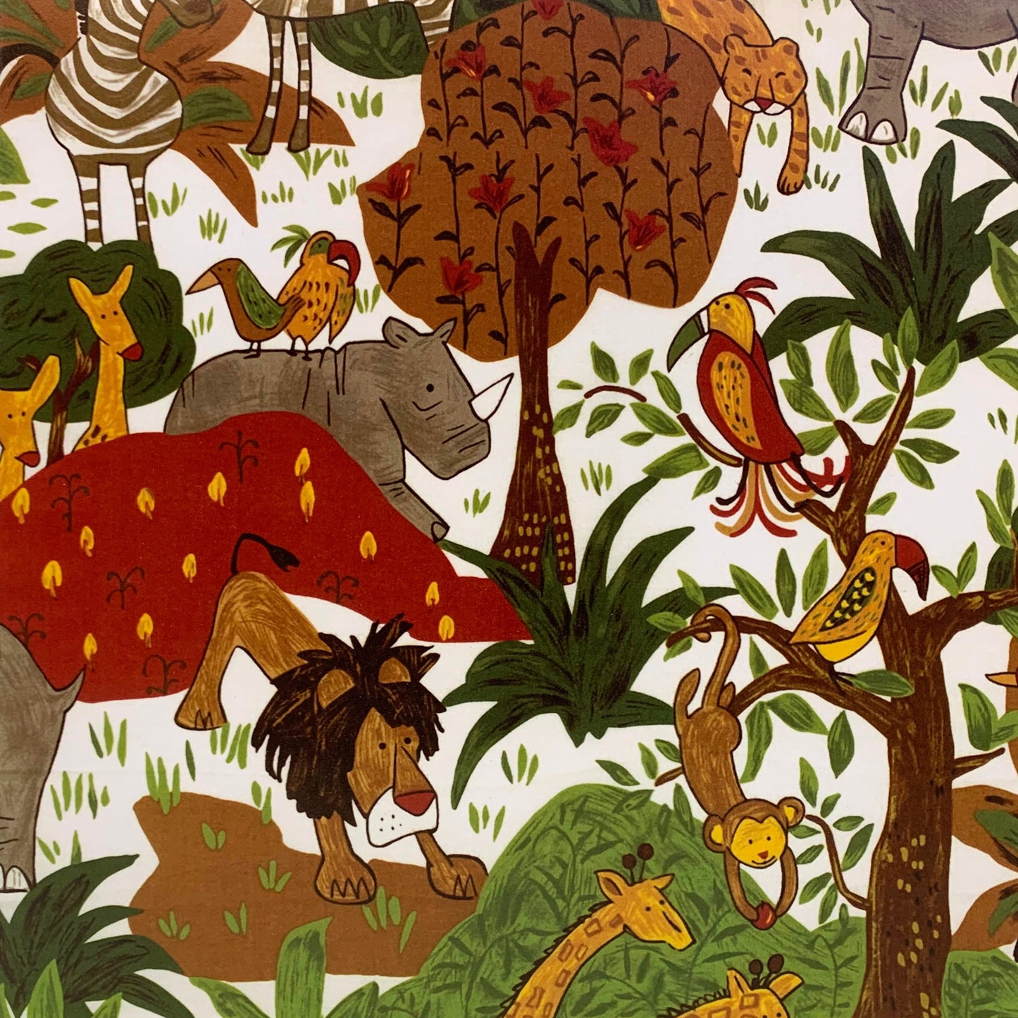12X12 Paper Jungle White #Pv10222