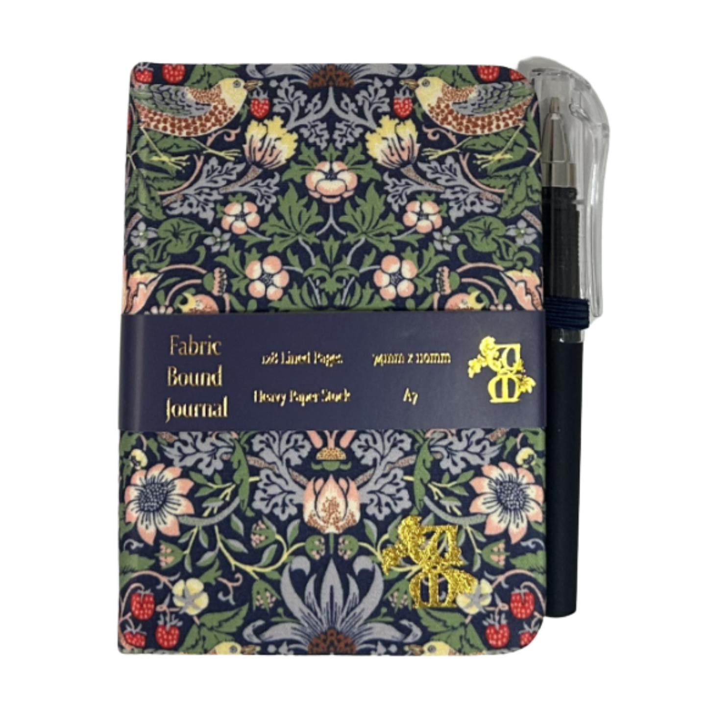 William Morris A7 Journal With Pen - Strawberry Thief