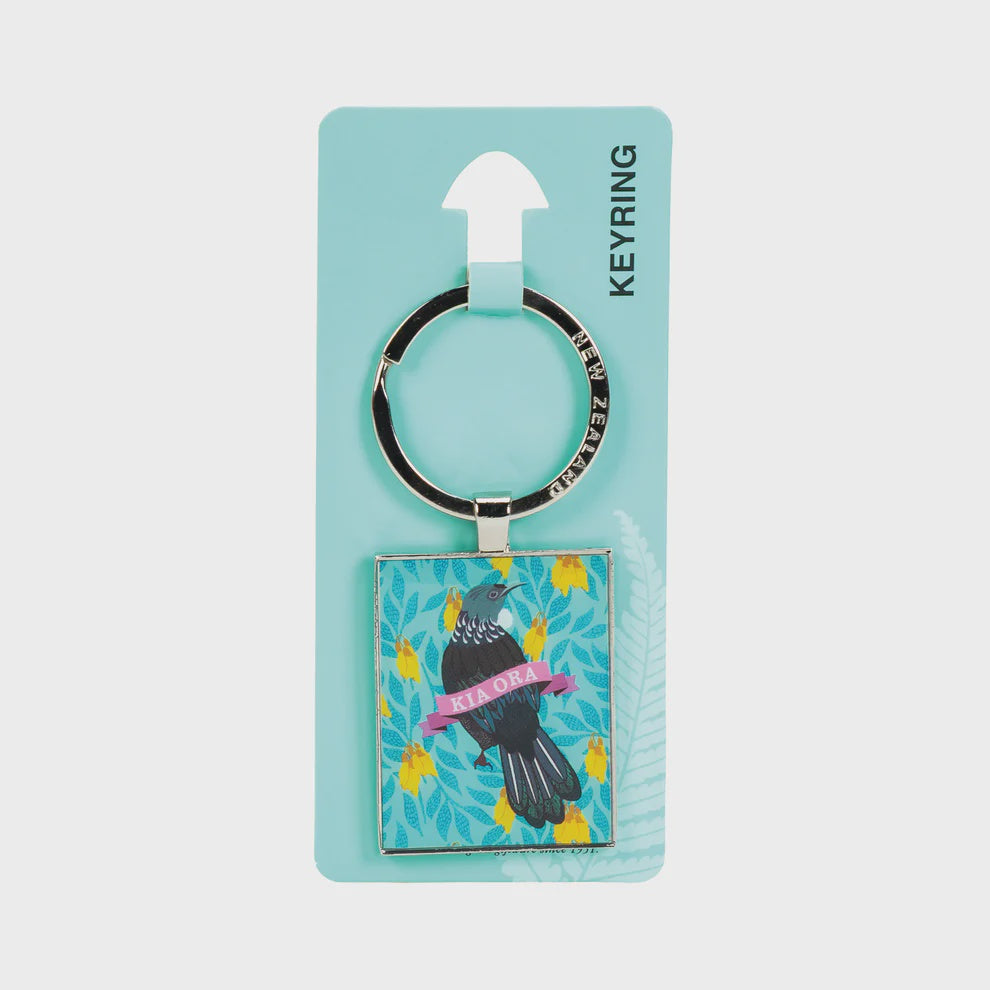 Keyring Kia Ora Florals Tui