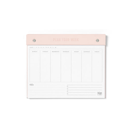 Letts Undated Weekly Planner Rose