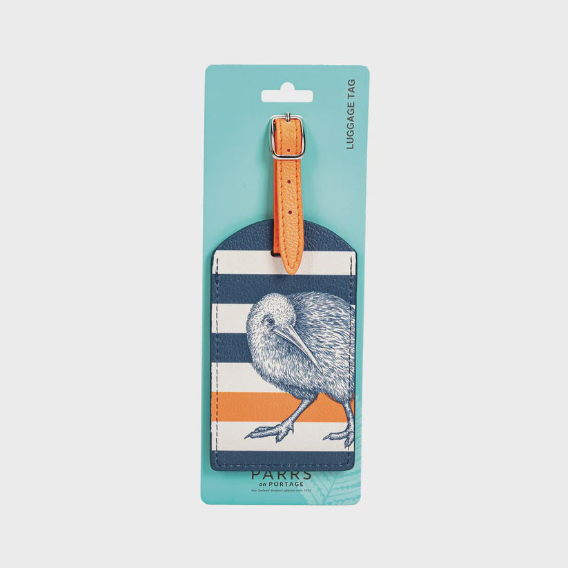 Luggage Tag PU Kiwi Stripe