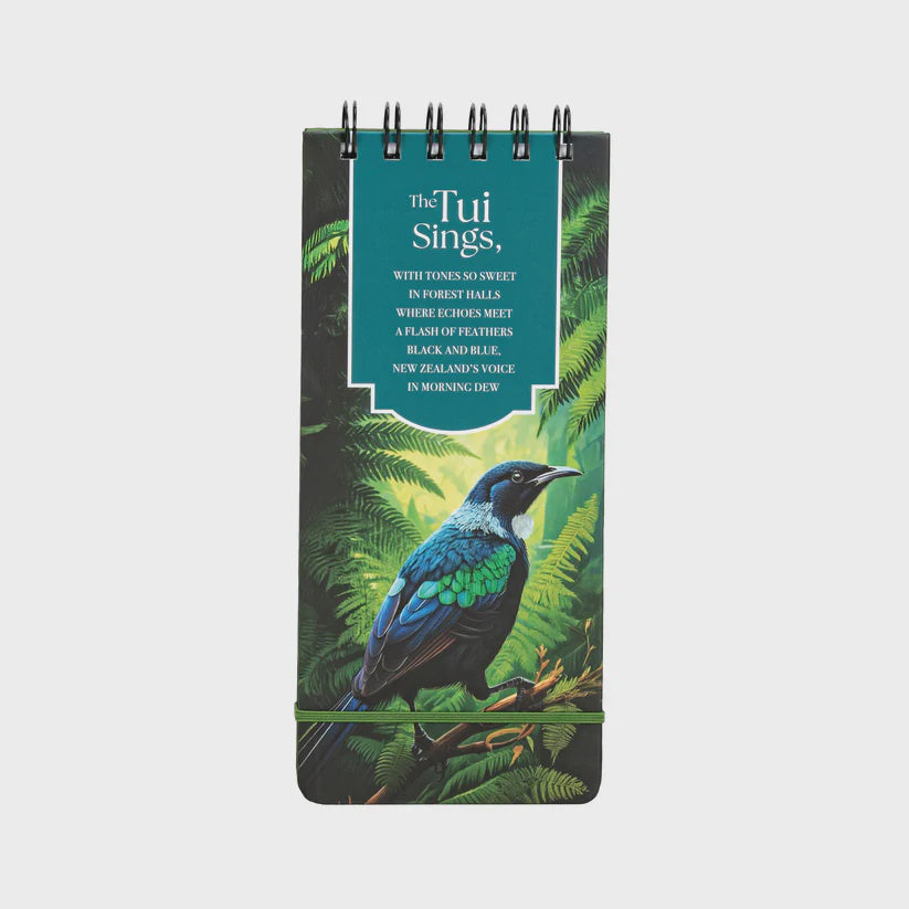 Notepad Spiral Poem Tui Sings