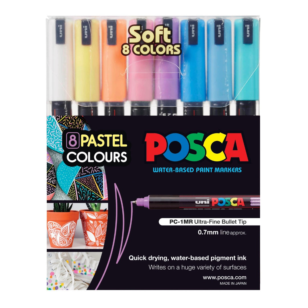 Posca Markers 8 Pastel Colours PC-1M