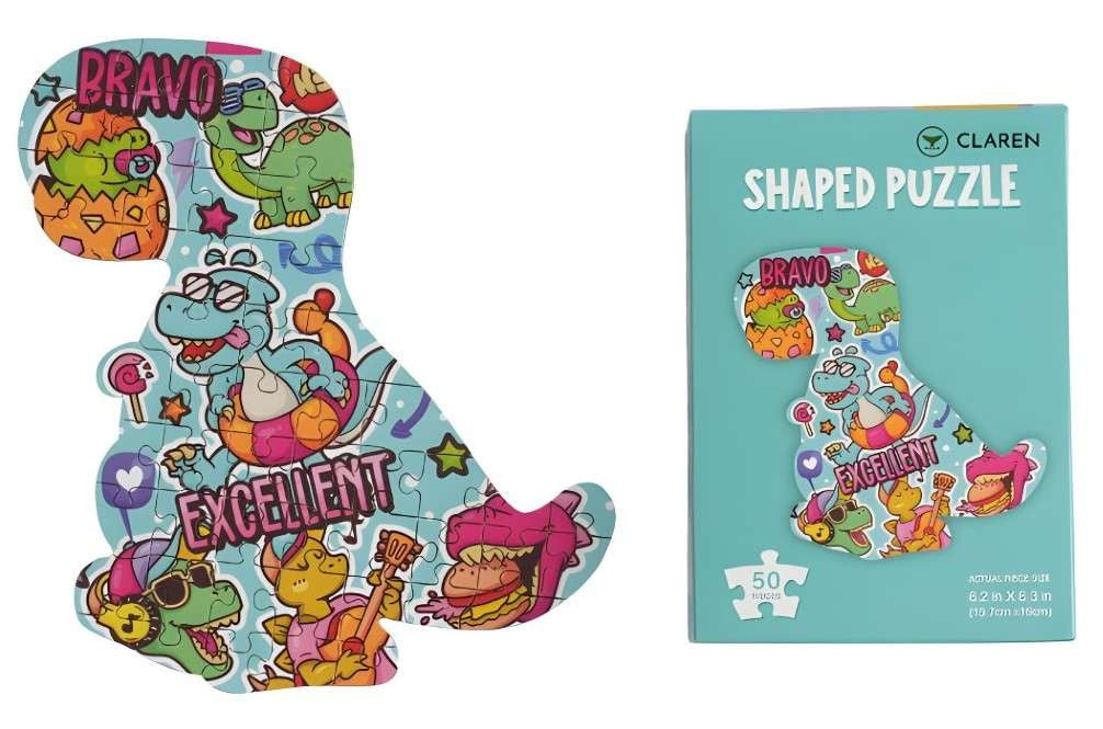 Shaped Puzzle Dinosaur 50 Piece