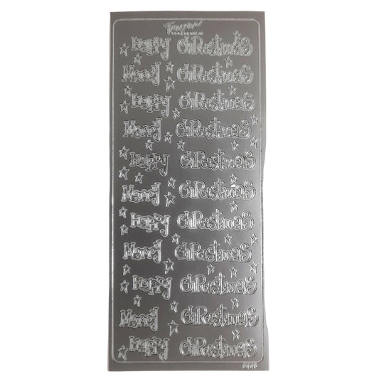 H & M Christmas Silver Stickers #Pc3445S