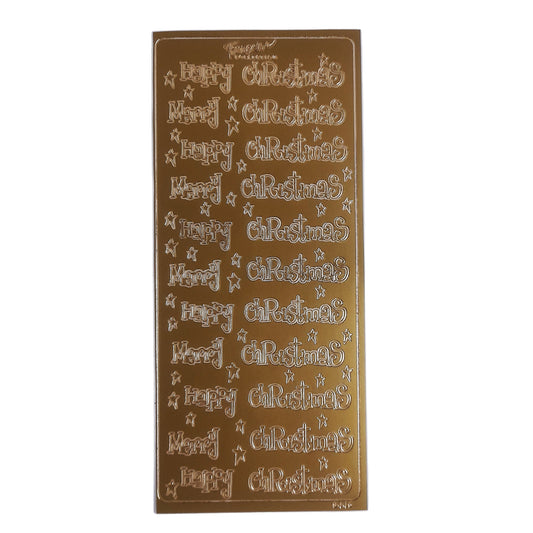 H & M Christmas Stickers Gold #PC3445G