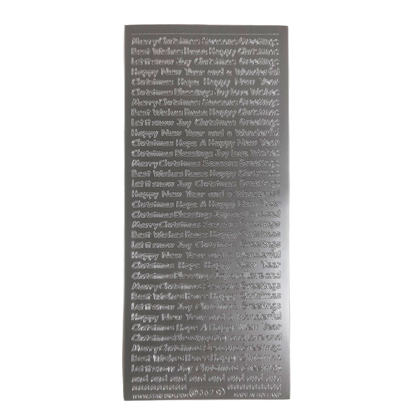 Mini Christmas Greetings Stickers Silver #PC362S